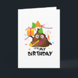 Carte C'est My Birthday Poop Emoji kids Girl Party<br><div class="desc">C'est My Birthday Poop Emoji T-Shirt Kids Girl Party Tee</div>