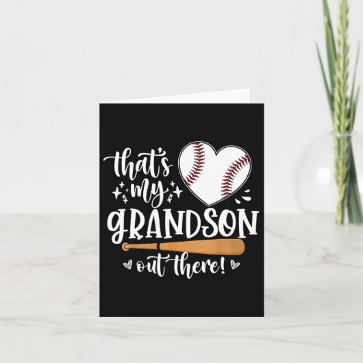 Carte C'est My Grandson Out There Baseball 1 (Devant)