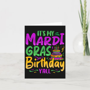 Carte C'est My Mardi Gras Anniversaire Fête de Yall Mard