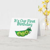 Carte C'est notre premier anniversaire (2) (Fleur jaune)