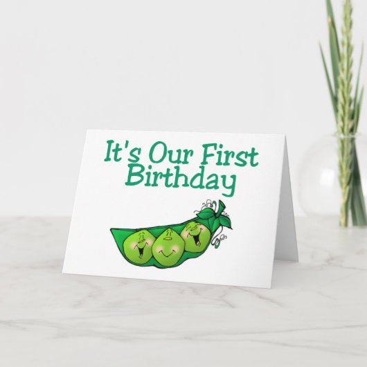 Carte C'est notre premier anniversaire (2) (Devant)