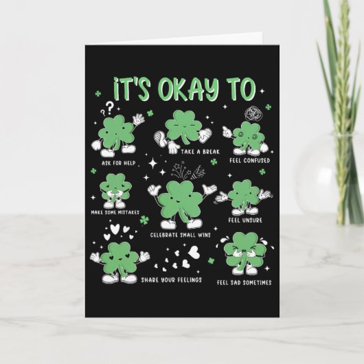 Carte C'est Ok De Ressentir Vos Sentiments St. Patrick's (Devant)