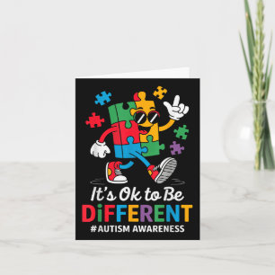 Carte C'Est Ok D'Être Un Peu Différent Puzzle Autism Awa
