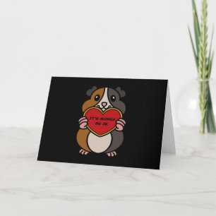 Carte C'est OK pour le cœur de cochon d'Inde   Adorable 