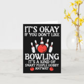Carte C'Est Ok Si Vous N'Aimez Pas Bowling Funny Bowler (Fleur jaune)