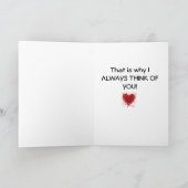 CARTE C'EST POURQUOI JE PENSE "TOUJOURS" À ******* (Intérieur)