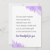 Carte C'est qui vous êtes qui vous avez toujours été (Dos)