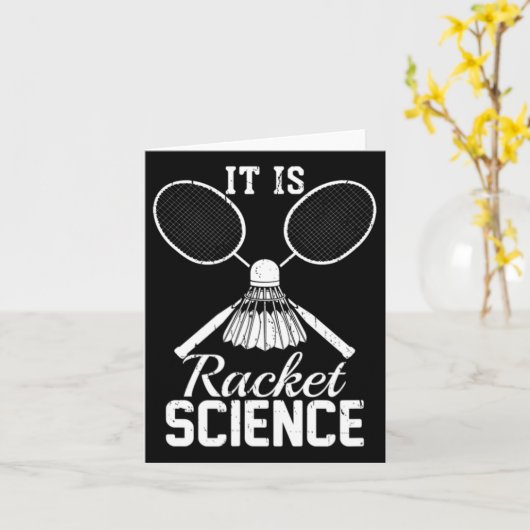 Carte C'est Racket Science Shuttle Player Dminton cadeau (Fleur jaune)