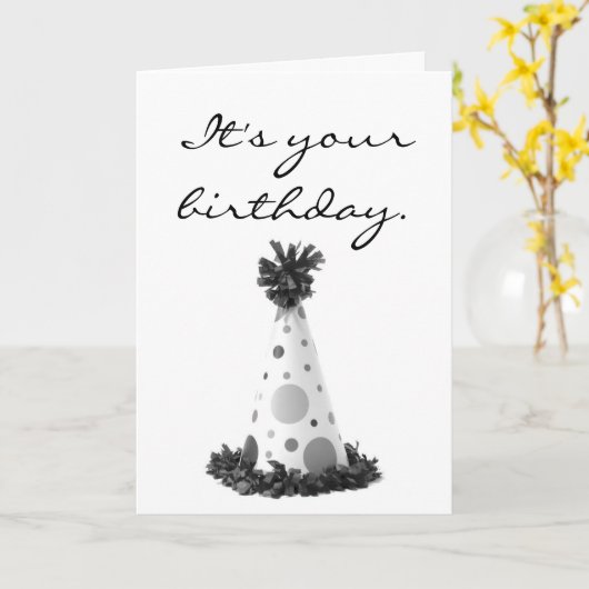 Carte C'est ton anniversaire. (Fleur jaune)