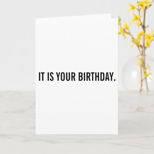 CARTE C'EST TON ANNIVERSAIRE (Fleur jaune)