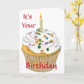 Carte C'est ton anniversaire (Fleur jaune)