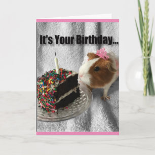 Carte C'est ton anniversaire ...cochon dehors