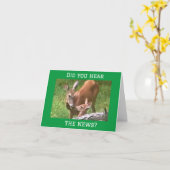 CARTE C'EST "TON ANNIVERSAIRE" DIT LE CERF!!!! (Fleur jaune)