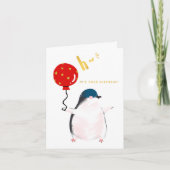 Carte C'est ton anniversaire - le petit pingouin (Devant)