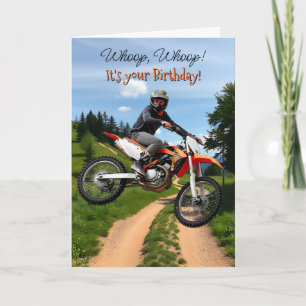 Carte C'est ton anniversaire.   Motocross