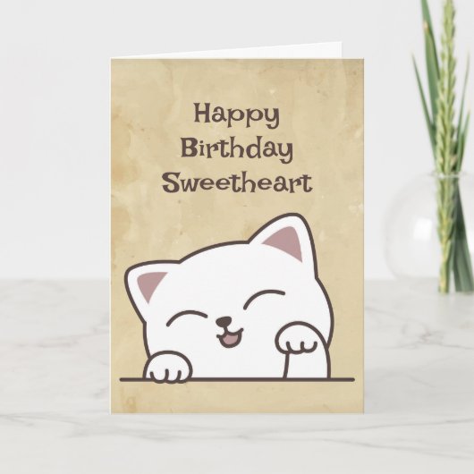 Carte C'est ton chat d'anniversaire amusant Je t'aime ch (Devant)