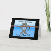 Carte C'est ton chat drôle d'anniversaire (Devant)