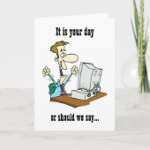 CARTE C'EST TON DERNIER JOUR ! HEUREUX **RETRAITE** (Devant)