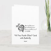 Carte C'est ton poème de puzzle en bleu (Dos)