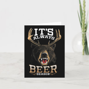 Carte C'est toujours la saison de la bière Bear Deer Bee