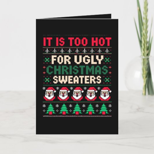 Carte C'est Trop Chaud Pour Le Père Noël Des Pulls De No (Devant)
