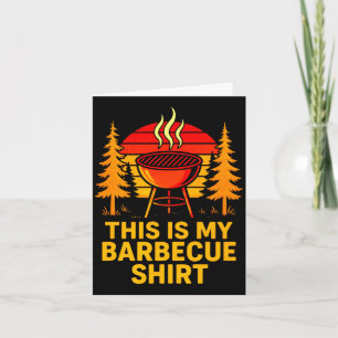 Carte C'est un barbecue pour hommes - barbecue rétro gri
