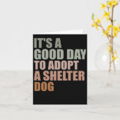 Carte C'est un bon jour pour adopter un chien de refuge (Fleur jaune)