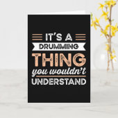 Carte C'est un Drumming Thing Funny Drummer Gift (Fleur jaune)