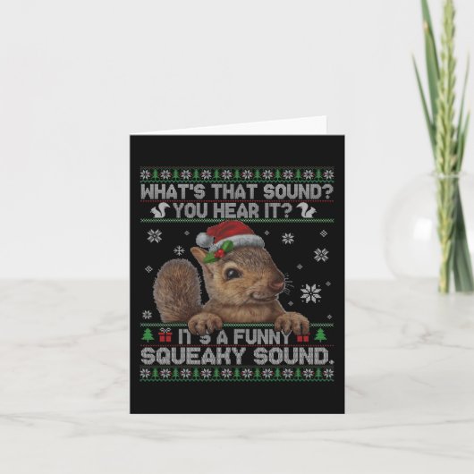 Carte C'est un Écureuil de Noël amusant (Devant)