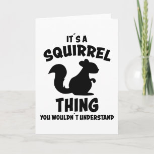 Carte C'Est Un Écureuil Design Silhouette Dit Cadeau