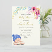 Carte C'est un garçon heureux de dormir Baby shower Invi (Debout devant)