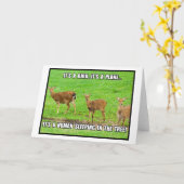 Carte C'est un humain qui dort dans l'arbre (Fleur jaune)