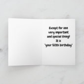 CARTE C'EST UN "JOUR SPÉCIAL" QUAND VOUS AVEZ FAIT "50" (Intérieur)