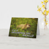 Carte C'est un miracle de la journée des marmottes ! car (Fleur jaune)