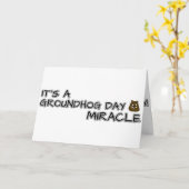 Carte C'est un miracle du jour des marmottes (Fleur jaune)