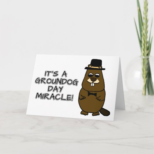 Carte C'est un miracle du jour des marmottes (Devant)