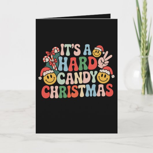 Carte C'est un Noël Hard Candy rétro funky Xmas (Devant)