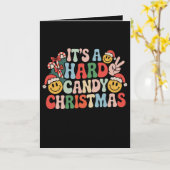Carte C'est un Noël Hard Candy rétro funky Xmas (Fleur jaune)