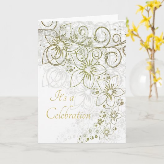 Carte C'est un pasteur de fête (Fleur jaune)