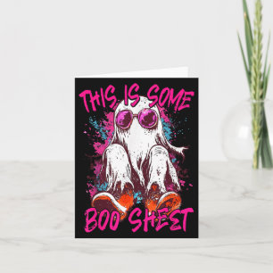 Carte C'Est Un Peu De Feuille De Boite Ghost Retro Hallo