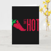 Carte C'est un piment rouge chaud (Fleur jaune)