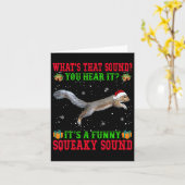 Carte C'est un son amusant Squeaky Squirrel de Noël laid (Fleur jaune)