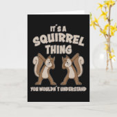 Carte C'Est Un Squirrel Thé Silhouette Cadeau (Fleur jaune)