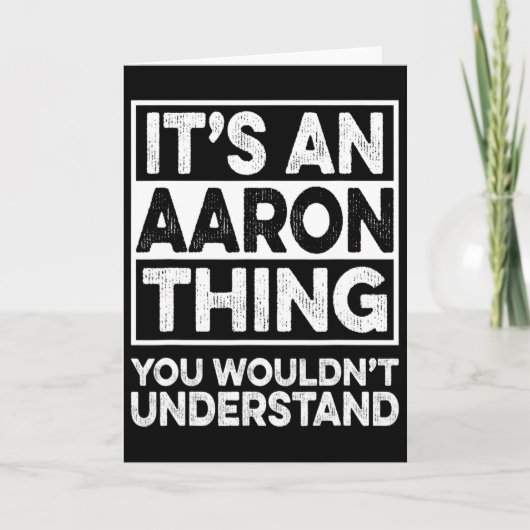 Carte C'est une affaire d'Aaron que vous ne comprendriez (Devant)