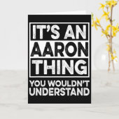 Carte C'est une affaire d'Aaron que vous ne comprendriez (Fleur jaune)