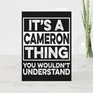 Carte C'est une affaire de Cameron que vous ne comprendr
