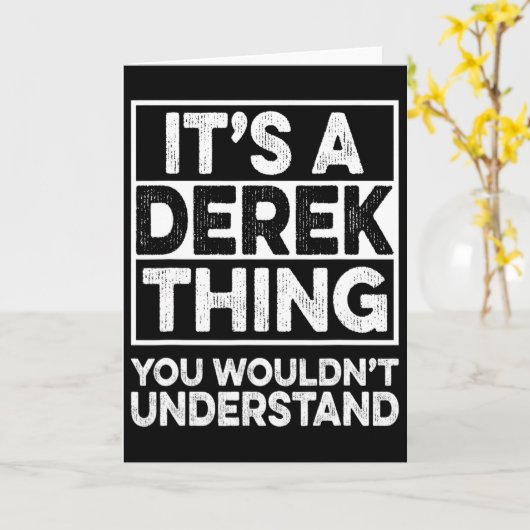 Carte C'est une affaire de Derek que vous ne comprendrie (Fleur jaune)