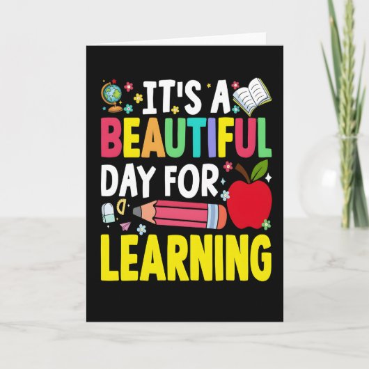 Carte C'EST UNE BELLE JOURNÉE POUR APPRENDRE 100 Jours d (Devant)