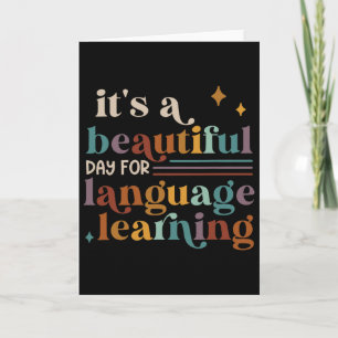 Carte C'est une belle journée pour l'apprentissage des l