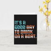 Carte C'est une bonne journée pour boire seul sur un bat (Fleur jaune)